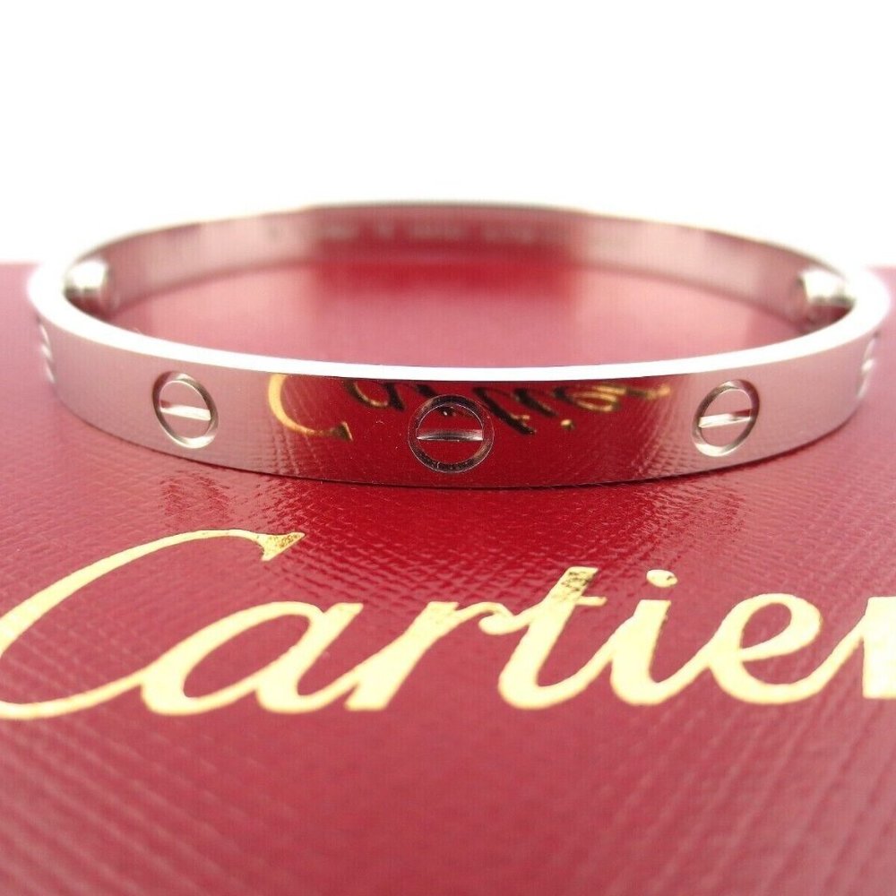 Cartier Love Bracelet Bangle in 18k White Gold NEW STYLE Screw System - Picture 1 of 6